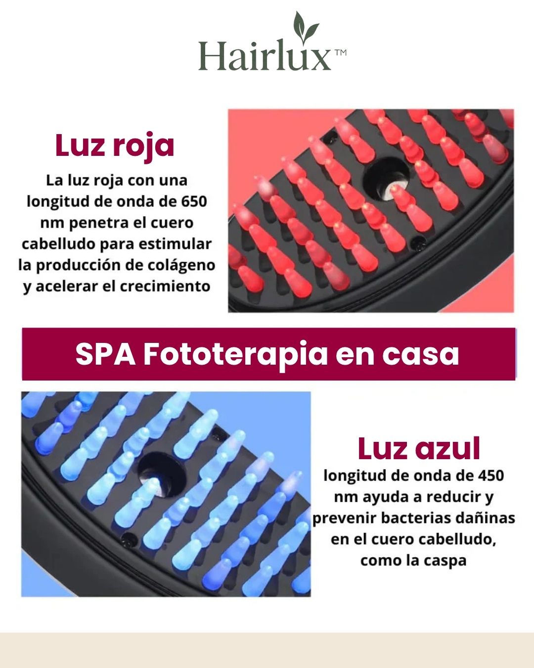 Hairlux™ | Rutina anticaída con luz y aceite reparador