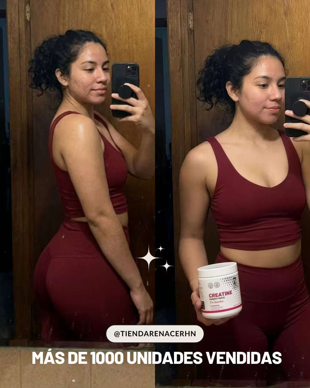 Creatina 3 en 1 para Mujer — Músculo, Piel y Energía.