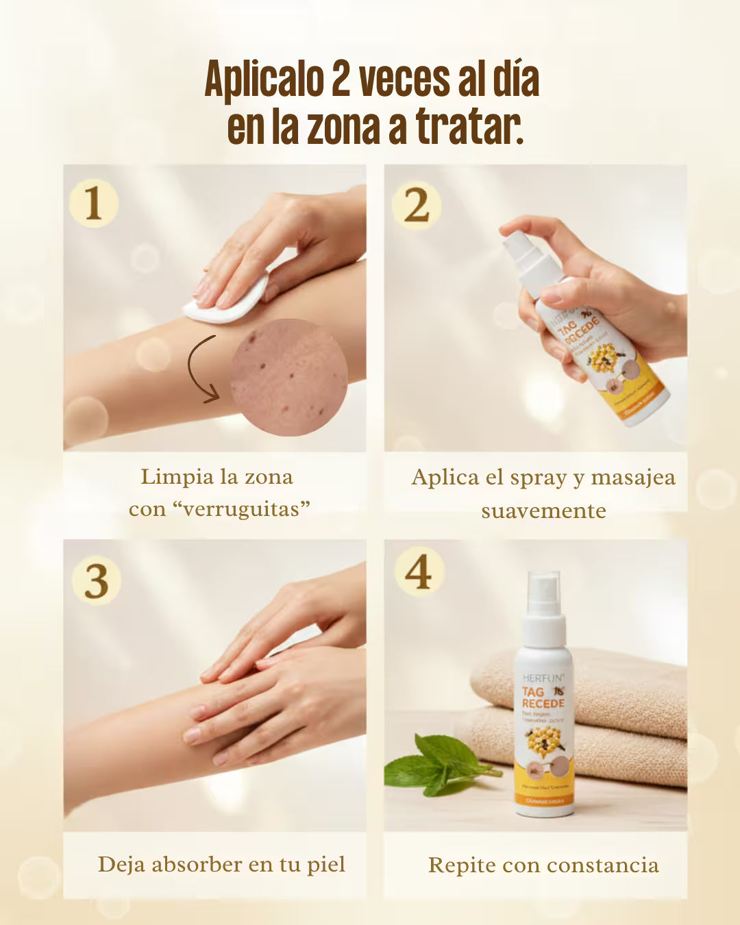 Tag Recede™- Spray eliminador de verrugas