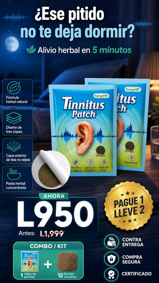 Kit de Parches para el Alivio del Tinnitus KanyeHB - 12 Unidades